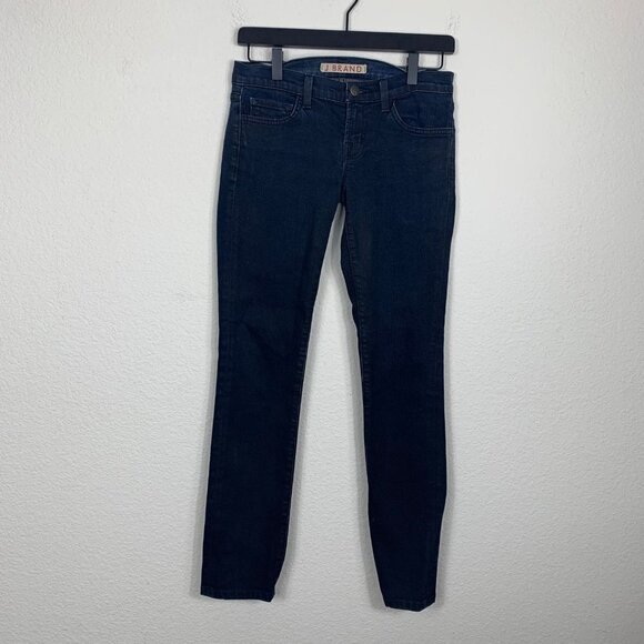 J Brand Pencil Leg Jeans Size 26 Dark Blue Wash 5-Pocket Stretch Denim - Picture 6 of 11